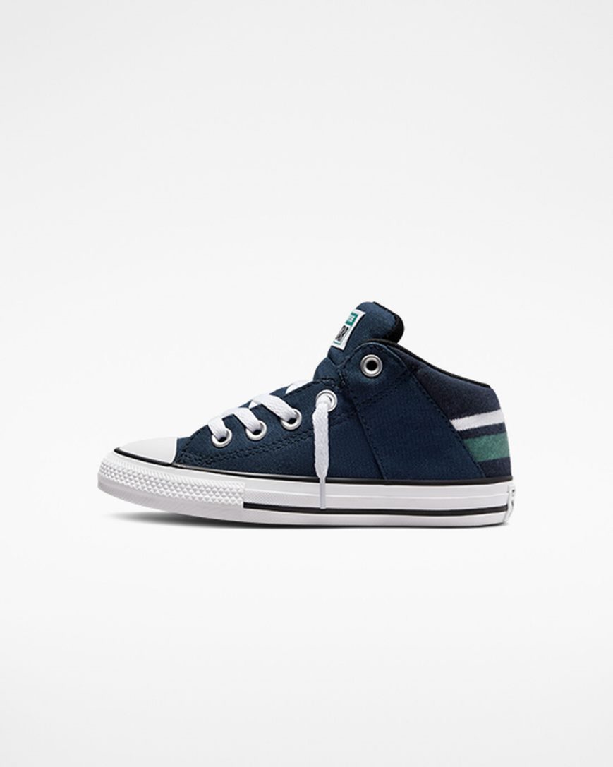 Girls' Converse Chuck Taylor All Star Axel Varsity Club High Top Shoes Navy / White | AU 54908J